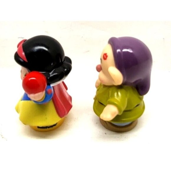 2012 Fisher Price Little People Disney Princess SNOW WHITE & DOPEY Dwarf Figures - Picture 2 of 7